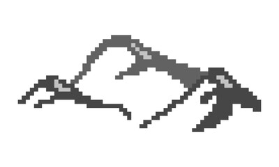 Obraz premium landscape mountain pixel art vector