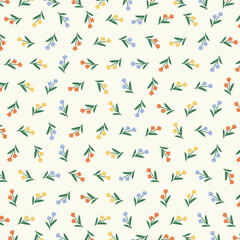 Vector Colorful Flower Pattern Background