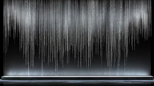 Abstract digital backdrop with illuminated vertical lines