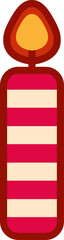 Obraz premium Birthday Candle with striped pattern