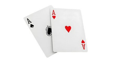 Two Aces Spades and Hearts Playing Cards
