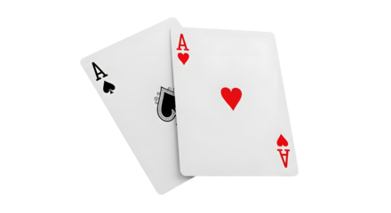Two Aces Spades and Hearts Playing Cards