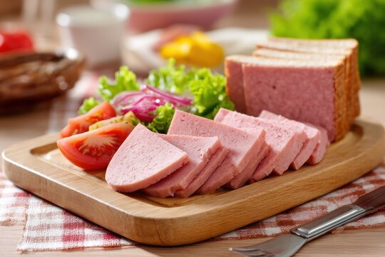 Sliced and presented deli meat