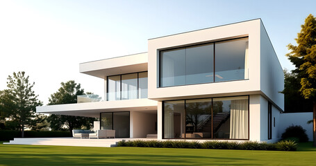 modern house in the park