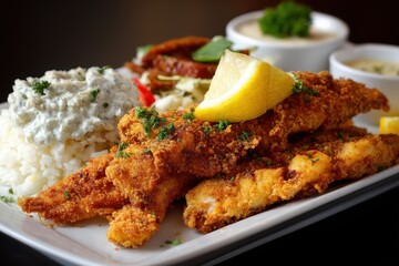 Southern style fried fish dish American food