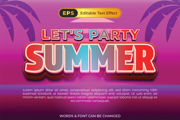 Let's Party Summer Text Effect