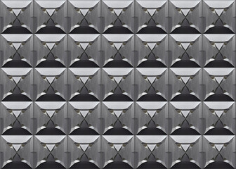 Modern seamless geometry 3d pattern. Wallpaper. Monochrome retro texture, hipster fashion design. Trendy grey background, geometric abstract print.