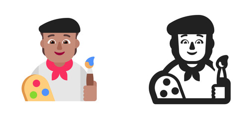 Artist with Palette Medium Skin