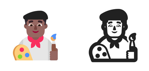 Artist with Palette Dark Skin