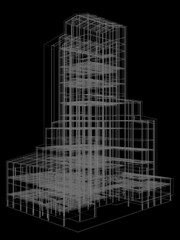 3D illustration of industrial project