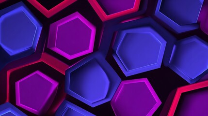 Abstract glowing hexagonal pattern background design