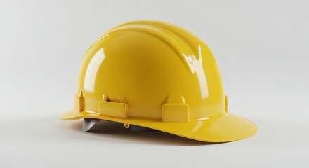 Fototapeta premium yellow hard hat isolated on white