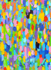 Colour of Happiness. Original Abstract Painting.