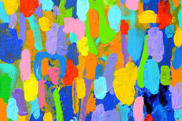 Colour of Happiness. Original Abstract Painting.