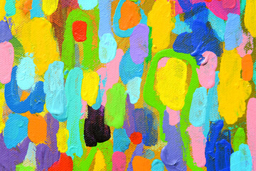 Colour of Happiness. Original Abstract Painting.