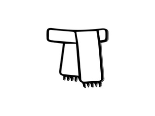  The scarf is shown folded and hanging with two ends draping down, both featuring fringes at the bottom.