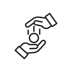Payment thin line icons. Editable stroke and Perfect pixel on transparent background