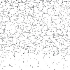 Abstract texture consists of small different curving lines.