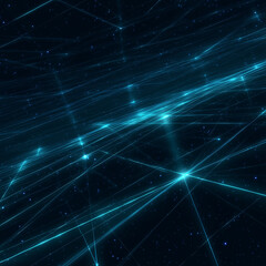 Obraz premium An abstract futuristic with glowing blue light background.