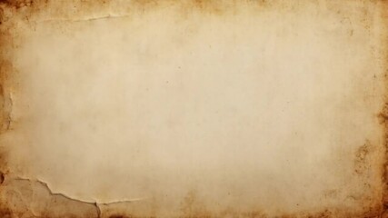 Antique paper background with torn edges and aged texture in light beige and brown tones for vintage designs background texture video - Powered by Adobe