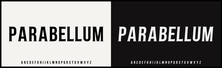 Modern bold condensed serif vector font. Alphabet with elegant and luxury uppercase