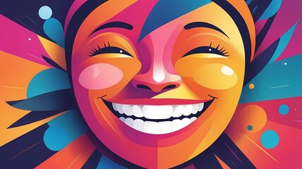 Obraz premium clown face with bright makeup