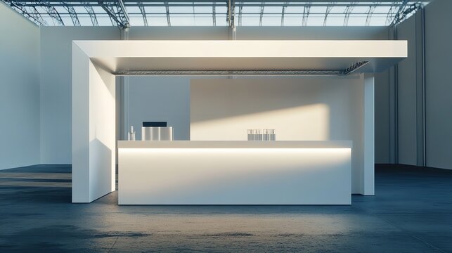 a minimalist kitchen with an all-white color scheme and integrated lighting