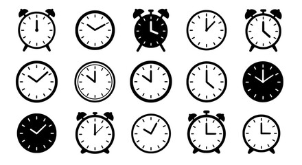 Time's Passage: A meticulous assembly of clocks, a testament to the steady march of time, presents a variety of styles and faces, perfect for conveying concepts of punctuality, scheduling.