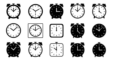 Time's symphony: A rhythmic display of clocks in a grayscale, showcasing the essence of time, precision, and the constant march of moments.