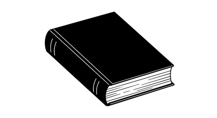 Literary Journey: A simple, evocative illustration of a closed book, inviting the viewer to embark on a journey of knowledge and imagination.