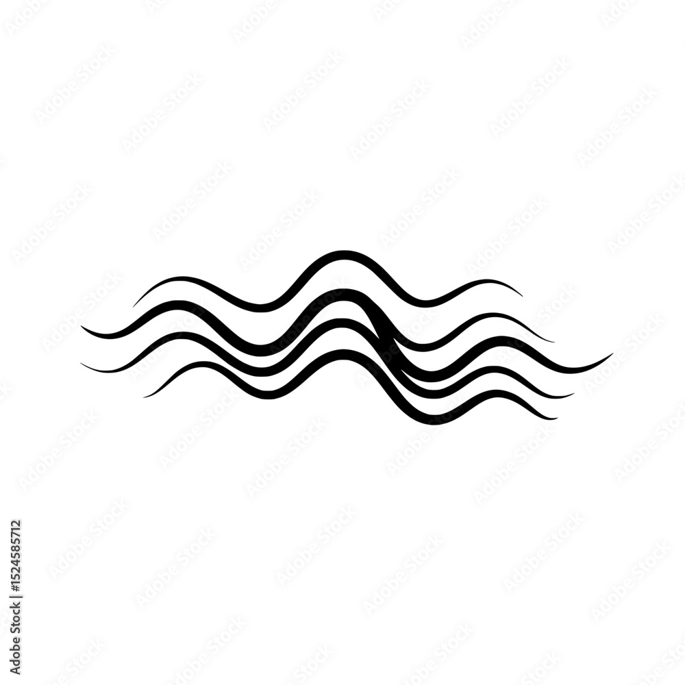 Poster abstract wave design: elegant, flowing lines create an abstract wave pattern, perfect for adding a t