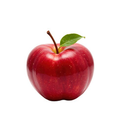 Juicy red apple with glossy texture, perfect for health and nutrition themes. high-quality png, transparent background.