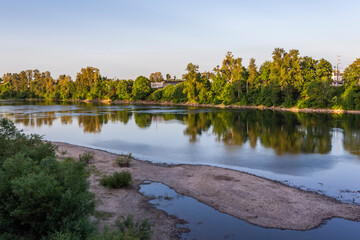 Beautiful view of the Willamette River in Salem, Oregon
