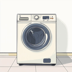 washing machine isolated on white