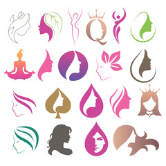 I create logos for health and beauty, using female icons in them, for products or salon logos.