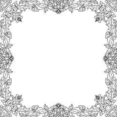 black and white frame