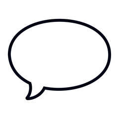 Minimalist Solid Chat Speech Bubble Icon
