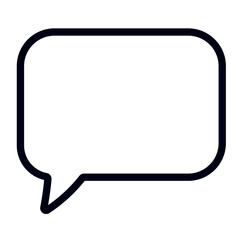 Minimalist Solid Chat Speech Bubble Icon
