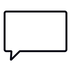 Minimalist Solid Chat Speech Bubble Icon
