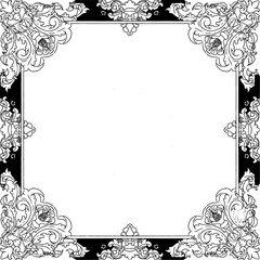 frame with floral ornament
