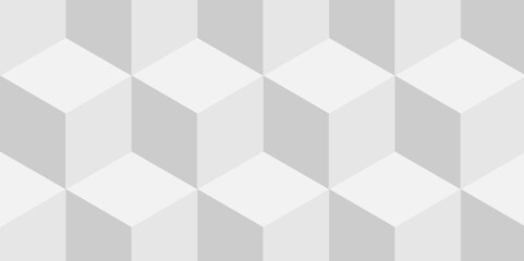 Structure minimal abstract white block box cube seamless pattern grid vintage surface triangle web monochrome square texture white background.	
