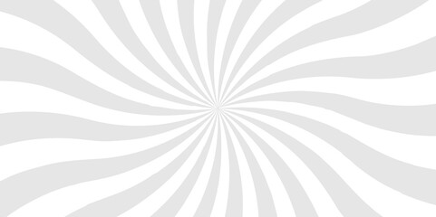 Retro abstract explosion white and gray vintage ray sunrise star sunbeam texture background. vector illustration circle light banner cartoon add design.	