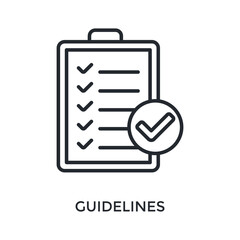 Guidelines Icon Outline Style. Vector Illustration For Graphic Design
