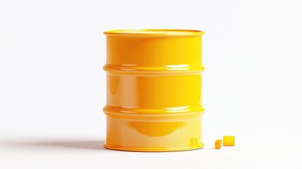 Bright yellow oil barrel