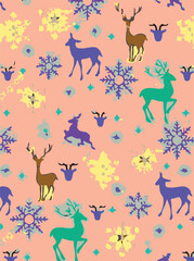 Christmas backgrounds, seamless pattern. Vector illustration.