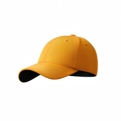 Fototapeta premium A vibrant yellow cap featuring a classic design, perfect for casual outings and sun protection.