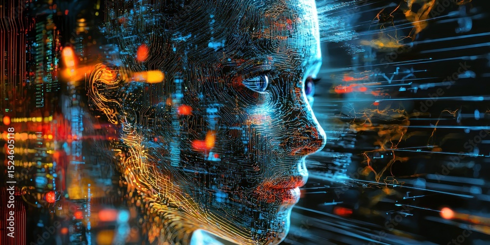Wall mural ai creating digital art in real time