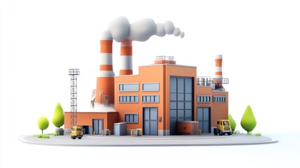 Cartoon factory illustration