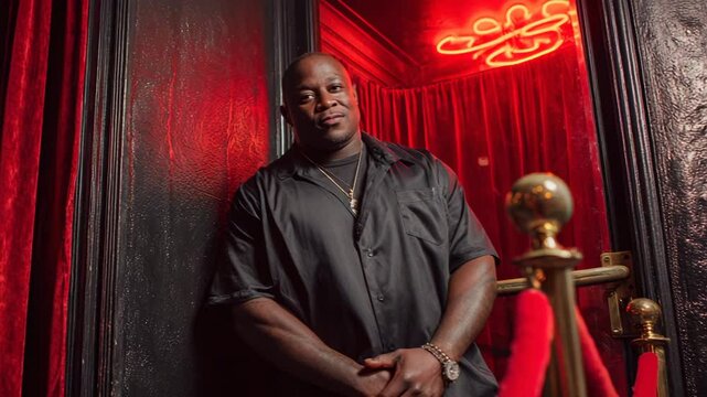 Nightclub bouncer standing 