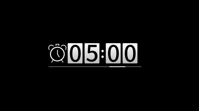 Time clock alarm clock animation